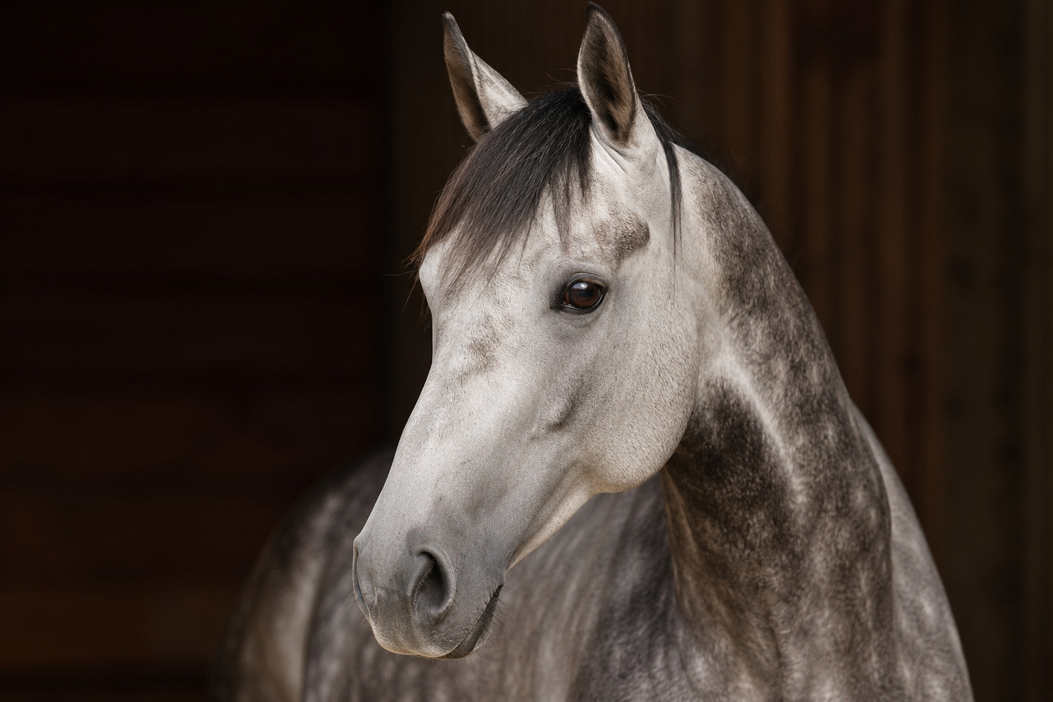 Elite sport horse portrait